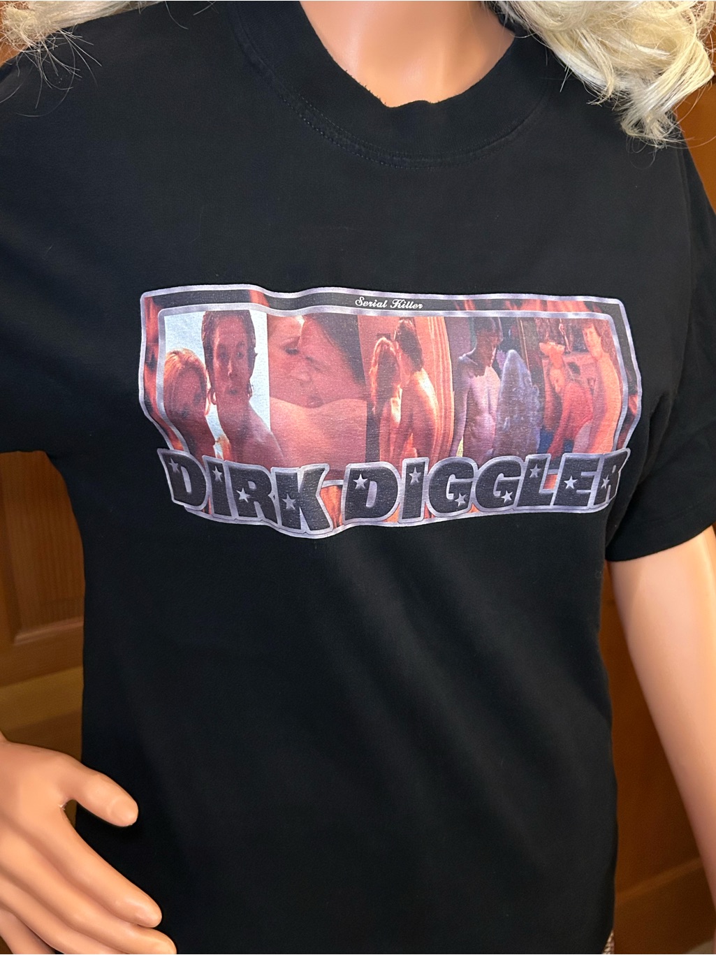 Vintage Dirk Diggler W/Graphics Short Sleeve T-Shirt With Mark Wahlberg